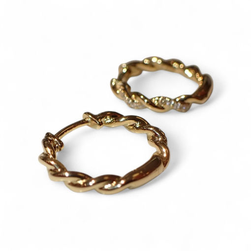 Gulløringer 14kt gull med diamanter 0,09ct W-Si - coc3700538