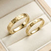 Gifteringer i gult gull 14 kt, 2.5 mm & 3.5 mm. GERSTNER - 31322