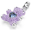 Swarovski smykke Idyllia charm Mixed cuts, Teddy, Purple, Rhodium plated - 5745610