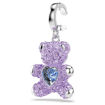 Swarovski smykke Idyllia charm Mixed cuts, Teddy, Purple, Rhodium plated - 5745610