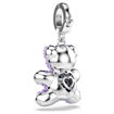 Swarovski smykke Idyllia charm Mixed cuts, Teddy, Purple, Rhodium plated - 5745610