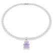 Swarovski smykke Idyllia charm Mixed cuts, Teddy, Purple, Rhodium plated - 5745610
