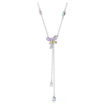 Swarovski collier Ariana Grande x Swarovski Y necklace Mixed cuts, Dragonfly, Multicolored, Rhodium plated - 5749183
