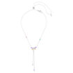 Swarovski collier Ariana Grande x Swarovski Y necklace Mixed cuts, Dragonfly, Multicolored, Rhodium plated - 5749183