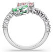 Swarovski Ariana Grande x Swarovski open ring Mixed cuts, Multicolored, Rhodium plated - 5737372