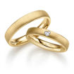 Gifteringer i gult gull 14 kt, 4 mm & 4.5 mm. GERSTNER - 31301