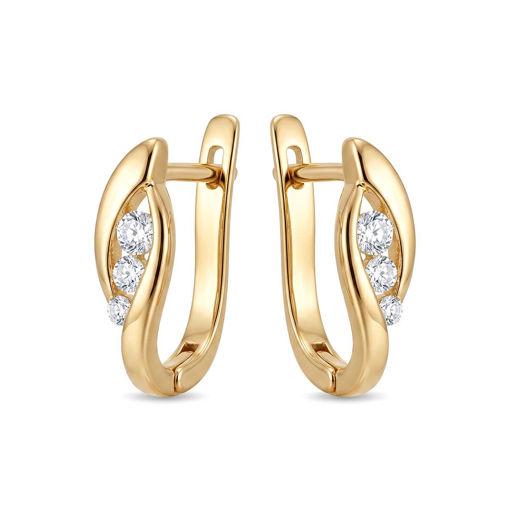 Gulløredobber i 14kt gull med diamanter 0,23ct W-Si - coc3700009