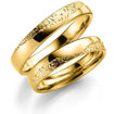 Gifteringer i serien Deg&Meg  i  585 gult gull, 4 mm. ESPELAND - SE124GU40