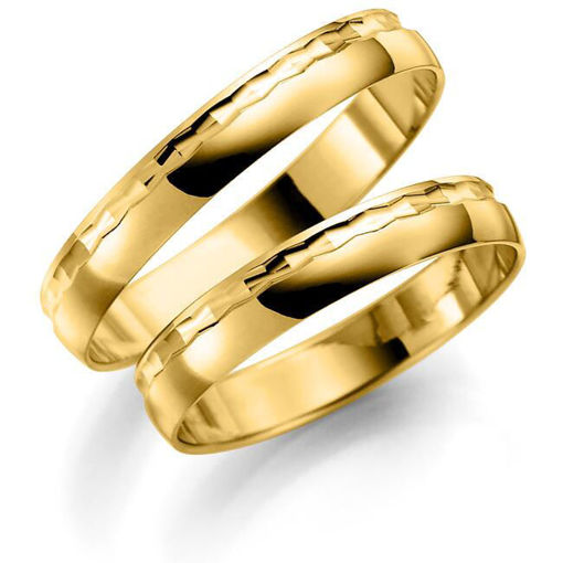 Gifteringer i serien Deg & Meg i 585 gult gull 3,5 mm. ESPELAND - SE117GU35