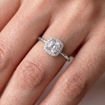 Diamantring med 0.46 ct, hvitt gull 18 kt - 159140hvg