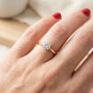 Diamantring forlovelsesring  0,50 ct i 14kt gult gull. Aida -18016050gg