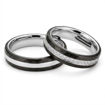 Gifteringer i hvitt gull med carbon og diamanter - 4981458