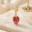 Swarovski smykke Idyllia charm Mixed cuts, Strawberry, Red, Gold-tone plated - 5743136