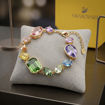 Swarovski armbånd Gema bracelet Mixed cuts, Multicolored, Gold-tone plated - 5737453