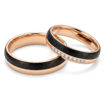 Gifteringer med carbon, diam. 0.108 ct, 5 mm. Carbon - 4981454