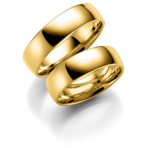 Gifteringer i gult gull 14 kt, 6 mm. ESPELAND - SE101GU60