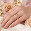 Forlovelsesring i gult gull med 0,10 ct diamant - 2221100