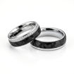 Gifteringer i hvitt gull med carbon og diamanter - 4806501