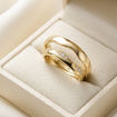 Gifteringer i gult gull 14 kt, 3.3 mm & 4 mm. GERSTNER - 31332