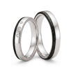 Gifteringer i hvitt gull med carbon og diamanter - 4806509