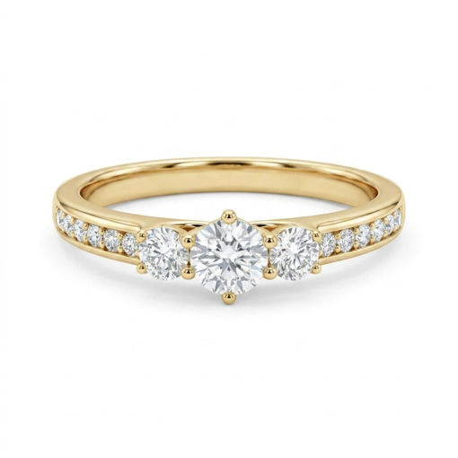 Diamant forlovelsesring i gult gull 0,46 ct - ABR00128gg