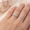 Iselin alliansering i hvitt gull med 5 diamanter - 8505050