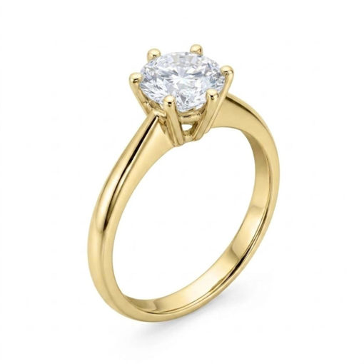 Forlovelsesring i gult gull med lab grown diamant 0,70 ct River (E) - VVS2. Diona - 18001070LGgg