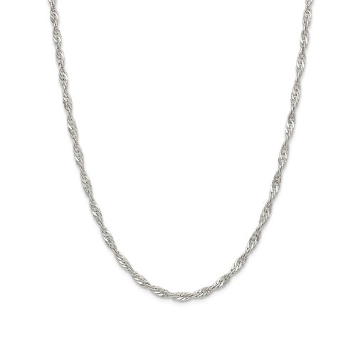 Singapore kjede i hvitt gull 14 kt, 42 cm, bredde 3.1 mm - 14HV3142