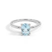 Gullring i 14kt med Topas Sky Blue Oval - Bur620400hvt