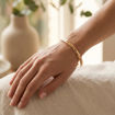 Armbånd gull. Classic armring buet profil, gult gull 14 kt, 8 mm - 01GU8065