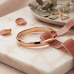 Armbånd gull. Classic armring buet profil, gult gull 14 kt, 8 mm - 01GU8065