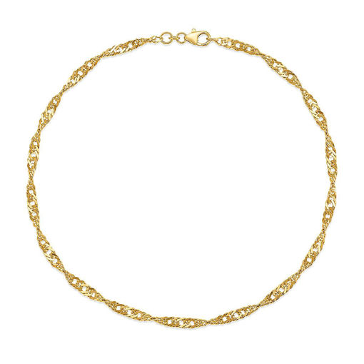 Armbånd i gult gull 14kt, 18 cm - 18GU2918