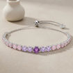 Swarovski armbånd Matrix bracelet Gradient of round cuts, Multicolored, Rhodium plated - 5751197