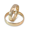 Gifteringer i gult gull 14kt, 4 mm, modell 167. RUBIN - 1240