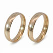 Gifteringer i gult gull 14kt, 4 mm, modell 167. RUBIN - 1240