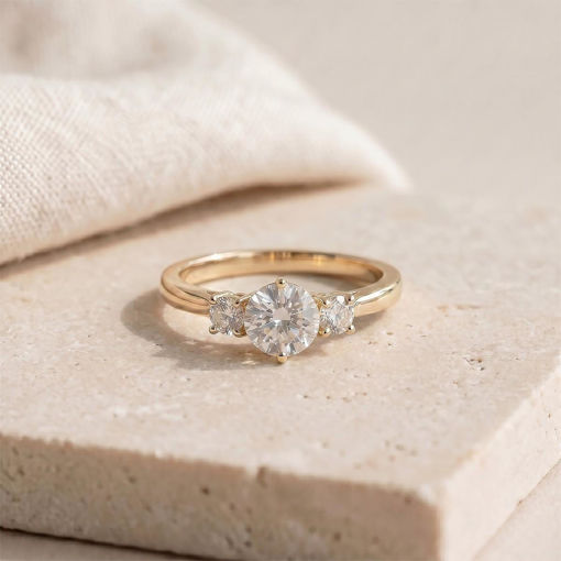 Diamant forlovelsesring i gult gull 0,50 ct - ABR01168g050