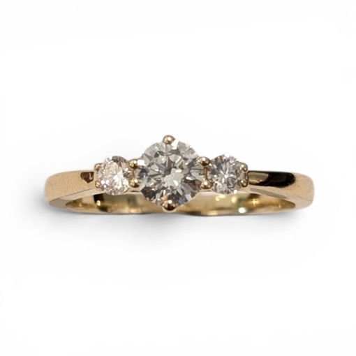 Diamant forlovelsesring i gult gull 0.40 ct - ABR01168g040