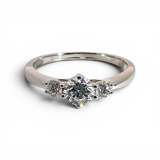 Diamant forlovelsesring i hvitt gull 0.40 ct - ABR01168hv040