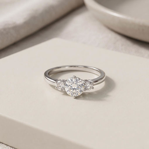 Diamant forlovelsesring i hvitt gull 0.50 ct - ABR01168hv050